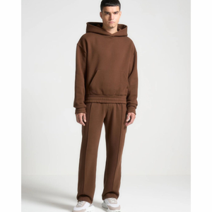 Ensemble de survêtement épais pour homme, design fabricant, 370 grammes, avec sweat à capuche et pantalon évasé, décontracté hiver - Product Image 5