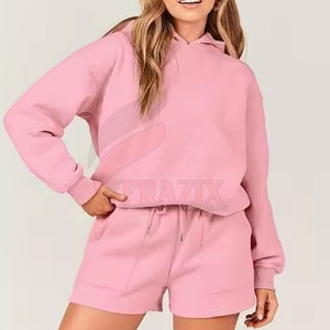 Ensemble de survêtement pour femmes, tendance, sportif, vêtements d'été, ensemble de survêtement et de shorts pour femmes, tenue d'été décontractée simple - Product Image 2
