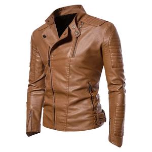 Chaqueta de Cuero al por Mayor para Hombre, Chaqueta de Cuero para Uso en Exteriores, Chaqueta de Cuero con Cuello Alto para Hombre 2026 - Product Image 1