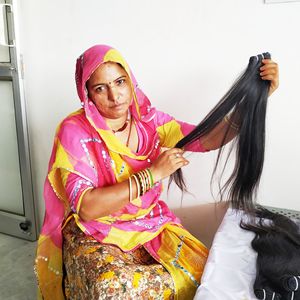 Máquina de cabello humano virgen sin procesar, mechones rectos de doble trama, extensiones de cabello humano virgen brasileño alineación con cutícula - Product Image 2