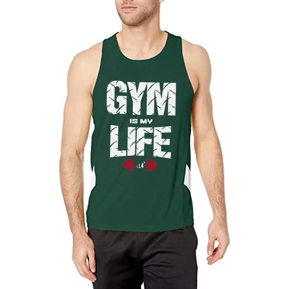 Colete de Fitness do Gym do homem seco rápido popular do músculo Parte superior de alças do outwork do logotipo personalizado para o homem e o Gym Singlets