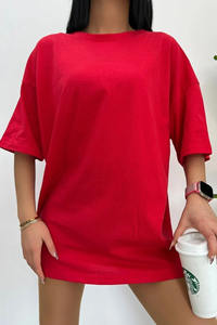 Camiseta de verano personalizada, camiseta de gran tamaño para mujer, camiseta azul de gran tamaño para mujer, camiseta de talla grande con estampado de logotipo - Product Image 4