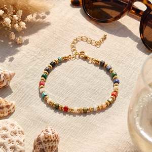 Jeulia Vibrant <b>Boho</b> Multicolor Semi-Precious Stone Beaded <b>Bracelet</b> Perfect Gift - Product Image 3