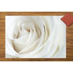 White Rose Printed <b>Rug</b> - Luxury, Minimal, Personalized, Soft, Non Slip,<b>Chenille</b> <b>Rug</b> - Product Image 2