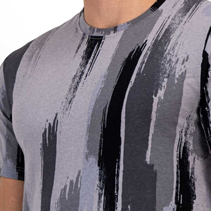 T-shirt pour homme à col rond, 65% coton, 35% polyester, tissu tricoté, impression numérique, écologique, personnalisable, promotionnel, vente en gros, OEM - Product Image 5