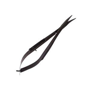 Micro tijeras alemanas de acero inoxidable, acción de resorte recubierta de negro, tijera de resorte de hoja afilada recta quirúrgica multiusos - Product Image 2