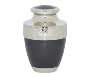 Urnes pour les cendres adulte Funeral Brown Silver Large pour les cendres des êtres chers Taille 10.5 "& 220 Cu. Dans - Product Image 1