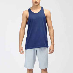 Camisetas de Tirantes Personalizadas para Hombre, de Alta Calidad, al por Mayor, con Logotipo Personalizado, Cómodas, de Color Sólido, Casuales, 100% Algodón, Poliéster, Transpirables, 2024 - Product Image 1