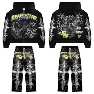 Mens <b>Winter</b> Sports Tracksuit Set <b>Running</b> <b>Jacket</b> Athletic Joggers Breathable Sweat Wicking Midweight 100% Cotton for Fitness - Product Image 5