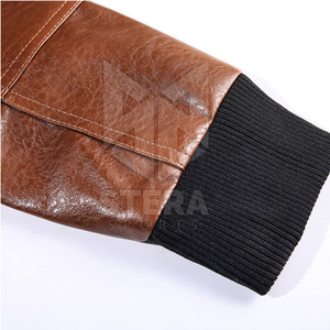 Chaqueta de Cuero Vacuno para Hombre, Transpirable, Ecológica, Impermeable, Cálida para Invierno, Cuello Alto, Estilo Casual, Precio Razonable - Product Image 4