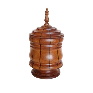 Moulin à épices manuel en bois d'acacia moulin à poivre en bois de grosseur ensemble de moulin à poivre noir et à sel avec couvercle - Product Image 5