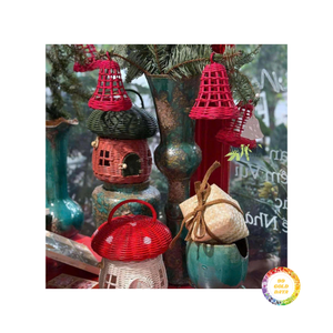 Décorations de Noël en rotin en gros, ornements artisanaux pour arbre, mur et table, fournisseur d'usine à faible coût - Product Image 1