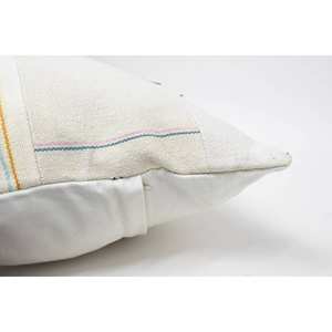 Coussin Kantha en laine multicolore patchwork 16x48 pouces Coussin décoratif tissé avec motif vintage - Product Image 5