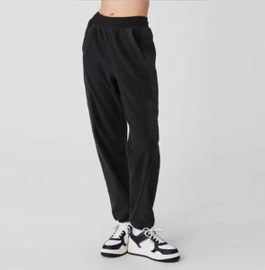 Oversized Joggers for Plus Size Women High Quality Cotton <b>Track</b> Pants with Flat Front Style Street Wear for Winter - Product Image 1