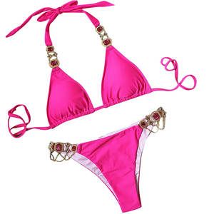 New Arrival Solid Color Bikinis Sexy Hot Style Bikinis Beachwear Plus Size Bikini Set Swimwear For Women - Product Image 1