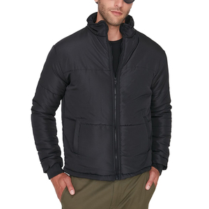 Logo personnalisé 2025 hommes mode hiver veste automne épaissi manteau avec col montant coton pad toile tissu - Product Image 5