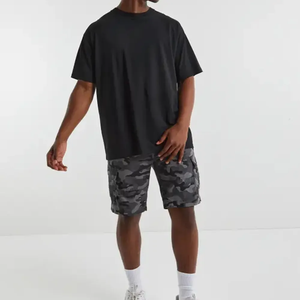 Vente en gros de t-shirts pour hommes en tricot lourd coton strass personnalisés DTG impression surdimensionnée lourde sonnerie vierge t-shirts vintage - Product Image 5