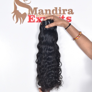 Cheveux naturels non traités vierges, double trame machine, ondulés, sans perte, cheveux indiens, extensions de cheveux humains directement provenant du temple, 100g - Product Image 4