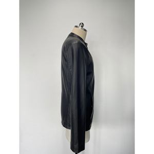 Classic Men's Bomber <b>Jacket</b> Genuine Cowhide Vintage Style Embroidered Canvas Stand Collar Casual Outerwear <b>Waterproof</b> Letter - Product Image 2