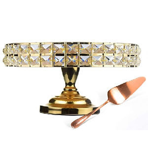 Luxury Style Crystal Diamond Decorative Metal Cake Serving <b>Stand</b> Gold Plated Finishing Metal <b>Cupcake</b> <b>Stand</b> At Best Quality - Product Image 1