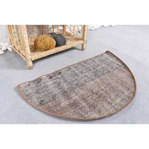 พรมวินเทจสไตล์ตุรกี ขนาด 2.5x1.5 ฟุต สีเทา พรมลายตะวันตกเฉียงใต้ - Product Image 2