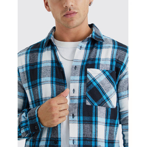 เสื้อลำลองสีขาวและสีขาวลายตารางสำหรับผู้ชายเสื้อลายตารางสำหรับผู้ชายทันสมัยทันสมัยทันสมัยทันสมัย - Product Image 2