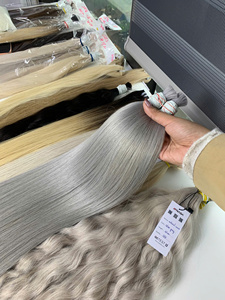 Extensiones de cabello Remy a granel Producto de Venta caliente 2025 Color rubio ceniza Natural recto 100% máquina de cabello vietnamita trama Doble - Product Image 6