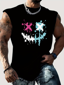 High Quality Custom Logo Design <b>Men</b> <b>Gym</b> Stringer Tank Top Fitness Clothing Cotton Sleeveless <b>Vests</b> - Product Image 5