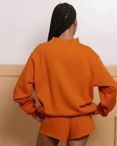 Sudadera de Cuello Alto Holgada para Mujer, Mezcla de Algodón y Felpa Francesa, de Alta Calidad, con Logotipo Personalizado al por Mayor del Fabricante - Product Image 2