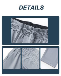 Pantalons de sport d'été pour hommes, séchage rapide, conception de jambe droite longue, fitness en plein air et pantalons décontractés - Product Image 5