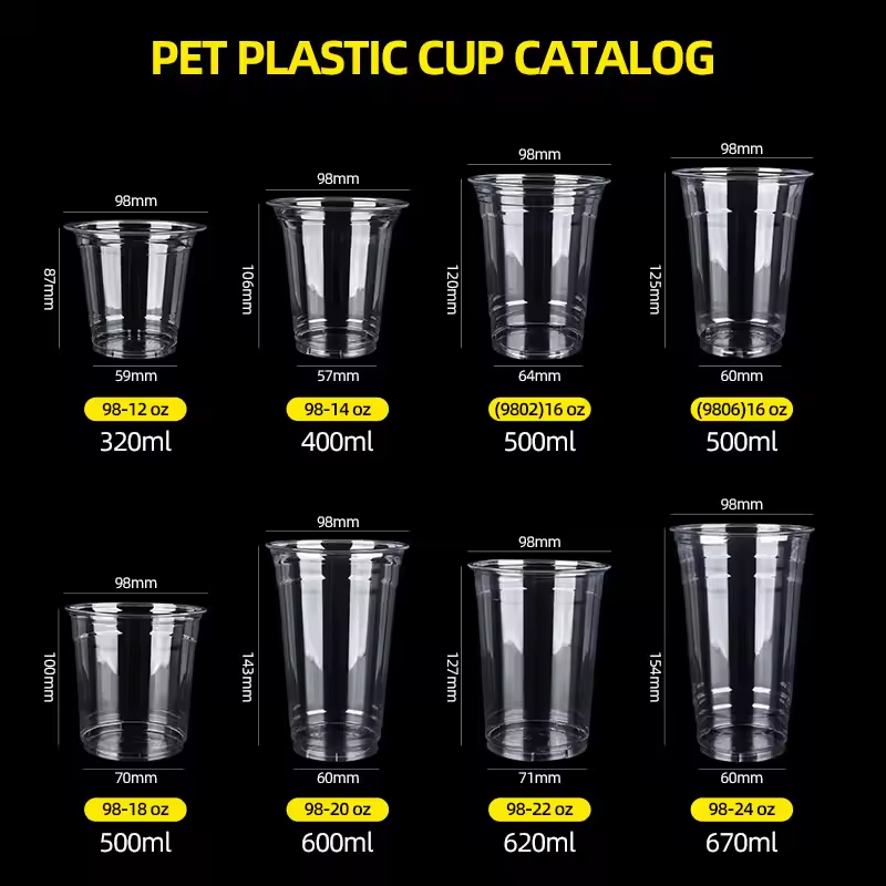 Gobelets transparents