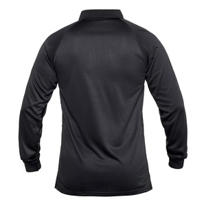 Manches longues pour hommes de haute qualité pour polos t-shirts Logo personnalisé noir athlétique vêtements de golf à séchage rapide Performance solide motif avant - Product Image 2