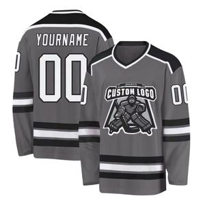 Uniformes de Hockey Personalizados OEM, Ropa Deportiva Ligera de Color Liso, Uniformes de Hockey Sublimados con Bordado de Sarga para Equipos, Diseño de Parches - Product Image 5