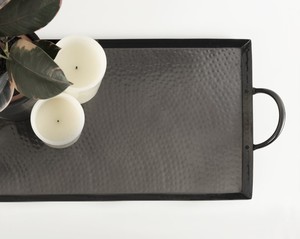 Luxury <b>Black</b> Rectangle Shape Hammered Aluminium <b>Vanity</b> Tray at Reasonable Price For Restaurant Hotel Use - Product Image 6