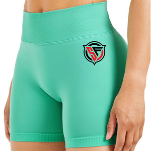 Women's High Elastic Scrunch Butt Gym Fitness Shorts New Breathable Quick Dry Seamless Yoga Shorts Mid Waist Cotton <b>Drawstring</b> - Product Image 5