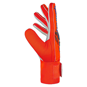Guantes de Portero Profesionales de Cuero Naranja y Azul, Palma de Látex Antideslizante, Duraderos, Impermeables, Correa de Muñeca Ajustable, Transpirables - Product Image 3
