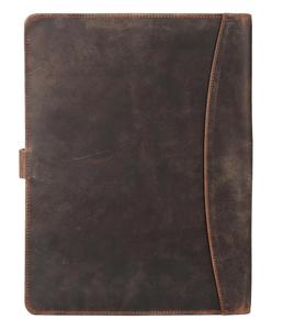 Porte-documents vintage en cuir A4 avec fermeture magnétique pour réunions d'affaires, présentations de bureau, produit de classement vintage - Product Image 4