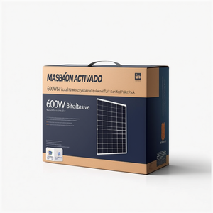 Panneau solaire monocristallin bifacial de type N 600W certifié TUV pour emballage sur palette - Product Image 2