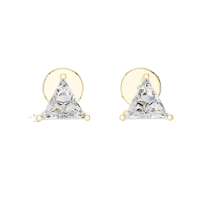 Pendientes de Diamantes Triangulares Cultivados en Laboratorio de 1.3 CT, Claridad VVS-VS EF, Oro de 18KT, 14KT, 10KT y Plata 925, Oro Rosa, Amarillo, Blanco - Product Image 2