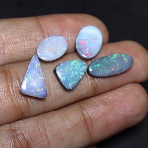 Ópalo Doble Azul Fuego Natural Australiano Cabujón 11x8mm-17x7mm Formas Mixtas de Alta Calidad para Joyería - Product Image 3