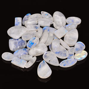 Venta al por mayor Natural Rainbow Moonstone Cabochon Gemstone Beautiful Quartz Loose Gemstone para la fabricación de joyas - Product Image 6