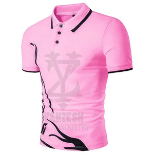 Nouveau T-shirt de golf pour homme personnalisé 2023, respirant, 100% coton/fibre de bambou, motif uni, tricoté, manches courtes, haut de gamme - Product Image 3