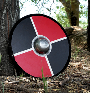 โล่ของเล่นไวกิ้งวาดด้วยมือพร้อมเหล็กของตกแต่งบอสวอลล์โล่ของขวัญสำหรับคนรักสงคราม - Product Image 1