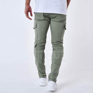Men's Lightweight Eco-Friendly Straight Casual Cargo Pants Custom Color Mid Waist with Multi-Pockets Private Label Online <b>Sale</b> - Product Image 5