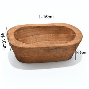 Cuenco decorativo de madera Natural hecho a mano, centro de mesa rústico, bandeja de exhibición decorativa para el hogar, cocina, comedor, sala de estar, uso - Product Image 2