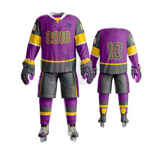 Uniforme de Hockey sobre Hielo para Equipo, 100% Poliéster, Absorbe la Humedad y es Transpirable, Servicio OEM, Conjuntos Personalizables con Nombre de Equipo - Product Image 2