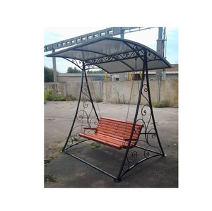 Balançoire élégante en fer avec un design élégant et contemporain pour la relaxation du balcon du jardin extérieur et la décoration du porche du patio - Product Image 4