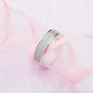 SM Jewels Anillo de boda de Plata de Ley 925, moissanita de corte brillante redondo con tachuelas y anillo de diamantes, anillo de bodas de moda - Product Image 1