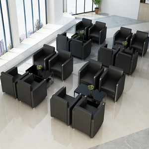 Sofá Individual Moderno Minimalista de Cuero PU, Personalizable, para Oficina, Recepción, Salón, Sillón para Vestíbulo de Hotel, Sala de Espera Comercial - Product Image 2