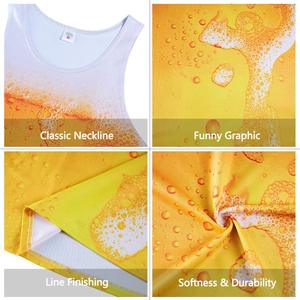 Summer Mens Tank Top 100 Percent Cotton 3D Print Sleeveless Casual Wear Lightweight Breathable Gym <b>Vest</b> USA EU Sizes - Product Image 4